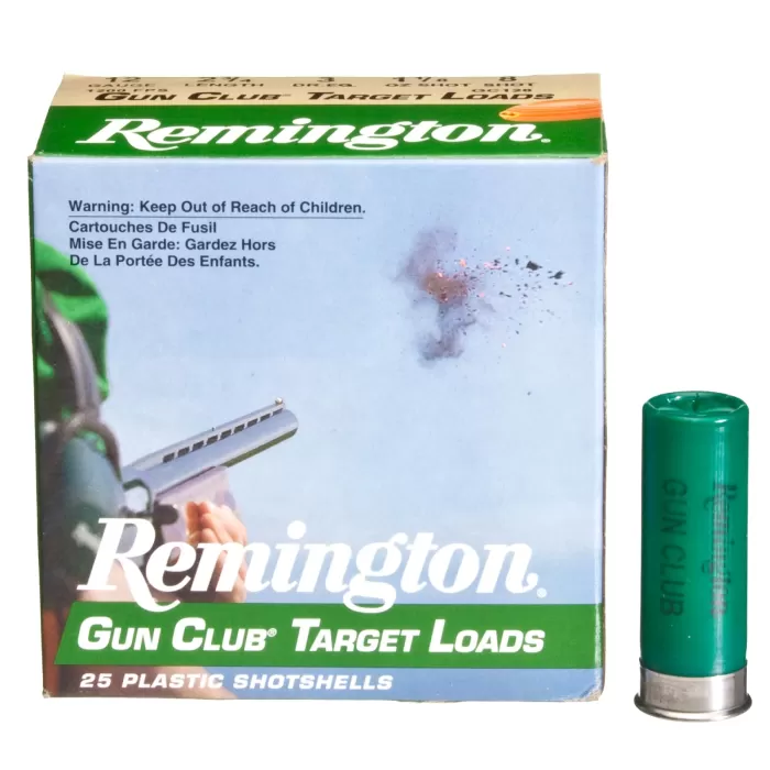 Remington Gun Club Target Loads - 12 Ga. - #8 Shot - 250 Rounds - 1145 fps Remington Gun Club Target Loads - 12 Ga. - #8 Shot - 250 Rounds - 1145 fps