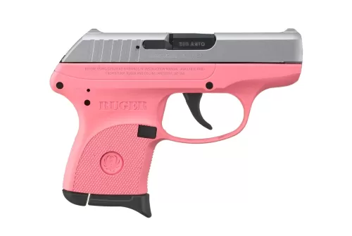 RUGER LCP 380ACP PINK FRAME SATIN ALUM SLIDE