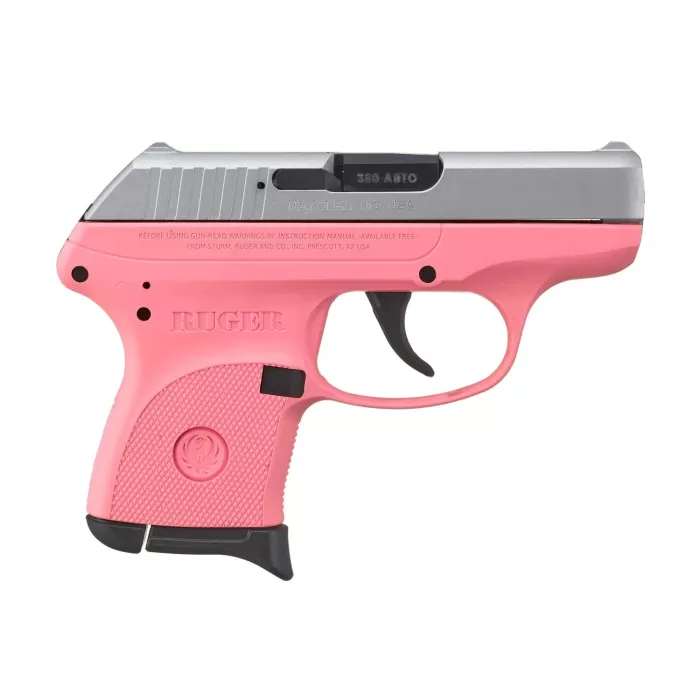 RUGER LCP 380ACP PINK FRAME SATIN ALUM SLIDE