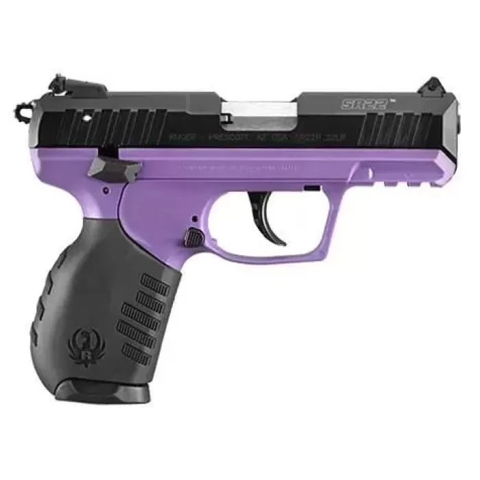 Ruger SR22 Semi-Auto Rimfire Pistol - Black/Purple - 3.5
