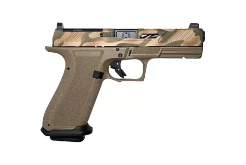 SHADOW SYSTEMS DR920 ELITE FDE 9MM OPTC CUT/UNTHRD CAMO SLIDE