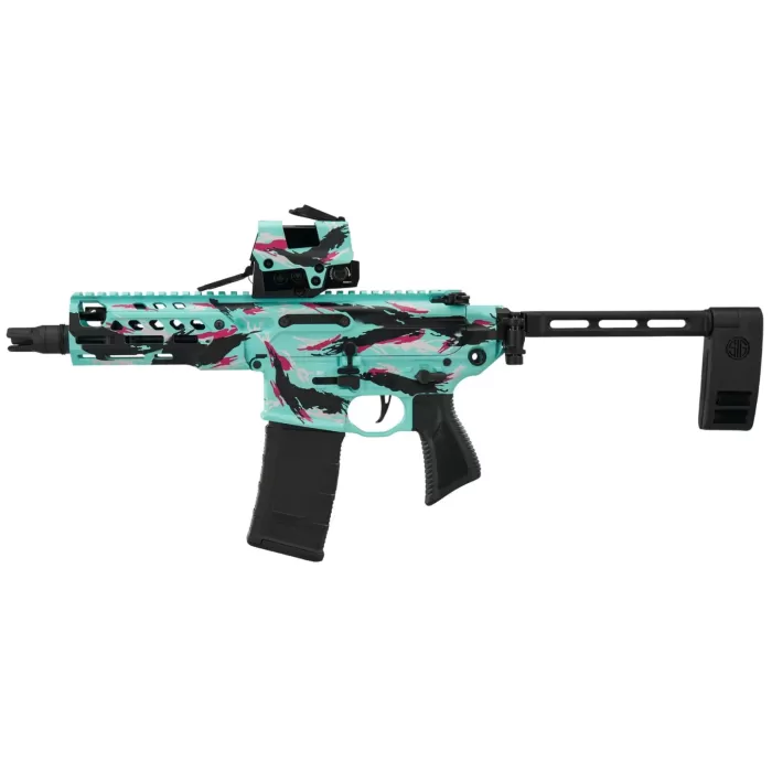 SIG SAUER MCX Rattler 300 AAC Blackout 6.75in 30rd Miami Tiger Stripe Semi-Auto Pistol (PMCX-300B-6B-LT-MTS)