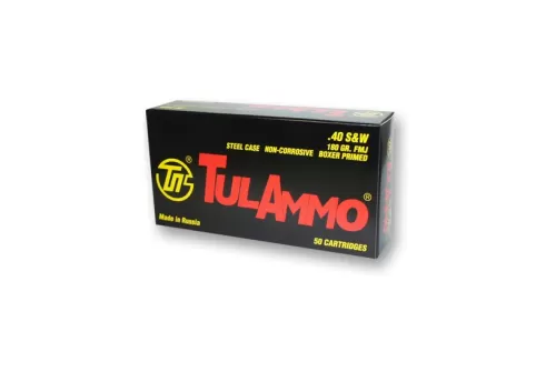 TULA 40SW 180GR FMJ STEEL CASE 50/10