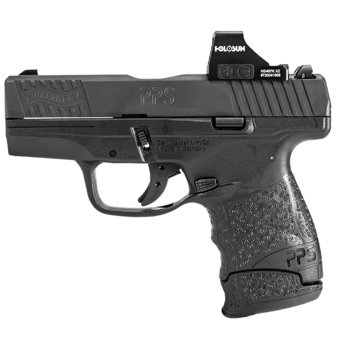 Walther PPS M2 9mm 3.2" Barrel 7-Rounds with Holosun 407K Red Dot Walther PPS M2 9mm 3.2" Barrel 7-Rounds with Holosun 407K Red Dot