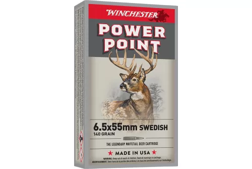 Winchester Ammo X6555 Super-X  6.5x55 Swedish 140 gr Power-Point (PP) 20 Bx/ 10 Cs