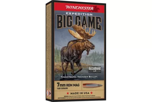 Winchester Expedition Big Game Long Range 7mm Remington Magnum 168 Grain AccuBond LR Centerfire Rifle Ammo