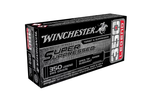 Winchester Super Suppressed 250 gr Open Tip Range 350 Legend Ammunition, 20 Rounds - SUP350