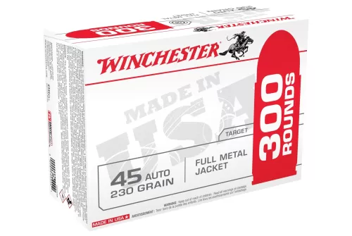 Winchester USA Handgun Ammo Bulk Pack - .45 Automatic Colt Pistol - 230 Grain