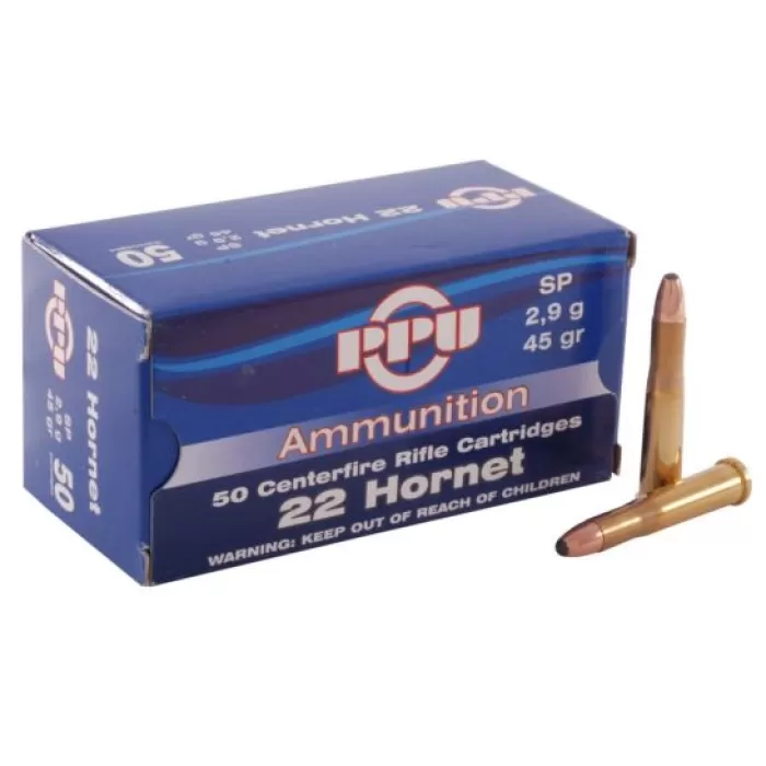 Prvi Partizan .22 Hornet SP 45 gr 50 Rounds Ammunition - PP22H Prvi Partizan .22 Hornet SP 45 gr 50 Rounds Ammunition - PP22H
