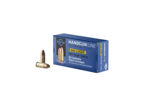 Prvi Partizan 9mm Luger FMJ 115 gr 50 Rounds Ammunition - PPH9F1