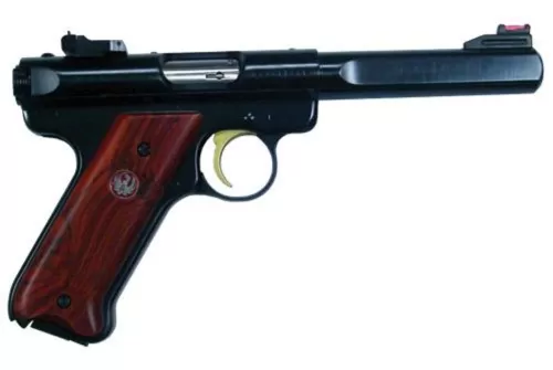 RUGER MKIII 5.5 SLABSIDE BL AS COCOBOLO GRIPS GOLD TRIG - 10+1 Rounds, 5.5