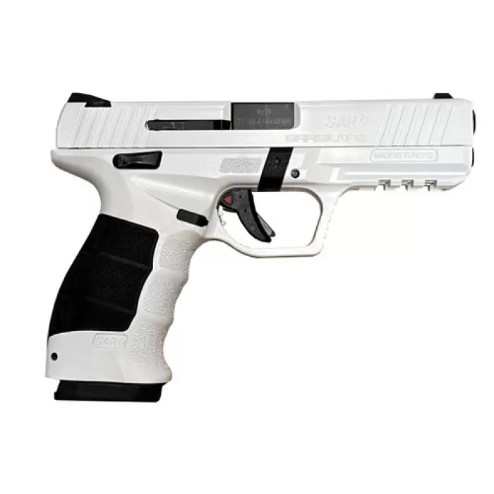 Sar USA SAR9 9mm Luger 4.4in White Cerakote Pistol - 17+1 Rounds Sar USA SAR9 9mm Luger 4.4in White Cerakote Pistol - 17+1 Rounds
