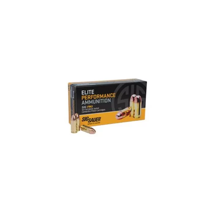 Sig Sauer 10mm 180gr FMJ Elite Ball Ammunition 50rds - E10MB1-50 Sig Sauer 10mm 180gr FMJ Elite Ball Ammunition 50rds - E10MB1-50