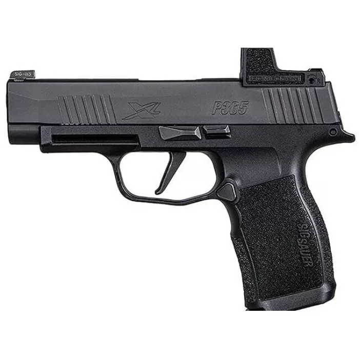 *D*Sig P365 XL Compact 9mm, 3.7" Barrel, Polymer, Black, Romeo Zero Reflex Optic, 2x12rd