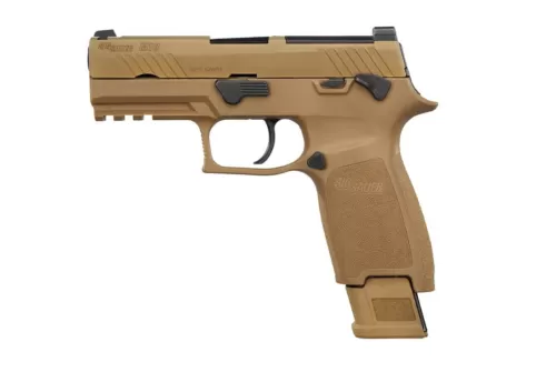 Sig Sauer M18 CSS 9mm Optic Ready Coyote Pistol w/ Modular Polymer Gri, (1) 17rd & (2) 21rd Mags M18-9-CSS-MS