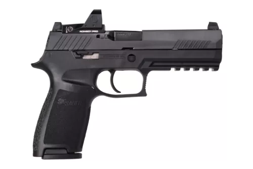 Sig P320 Full Size RXP 9mm, 4.7" Barrel, Romeo1 Pro Reflex, Fixed Sights, Black, 10rd