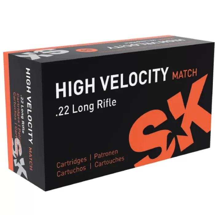 SK Ammunition .22 LR High Velocity Match 40gr Ammunition Box of 50rds 420437 SK Ammunition .22 LR High Velocity Match 40gr Ammunition Box of 50rds 420437
