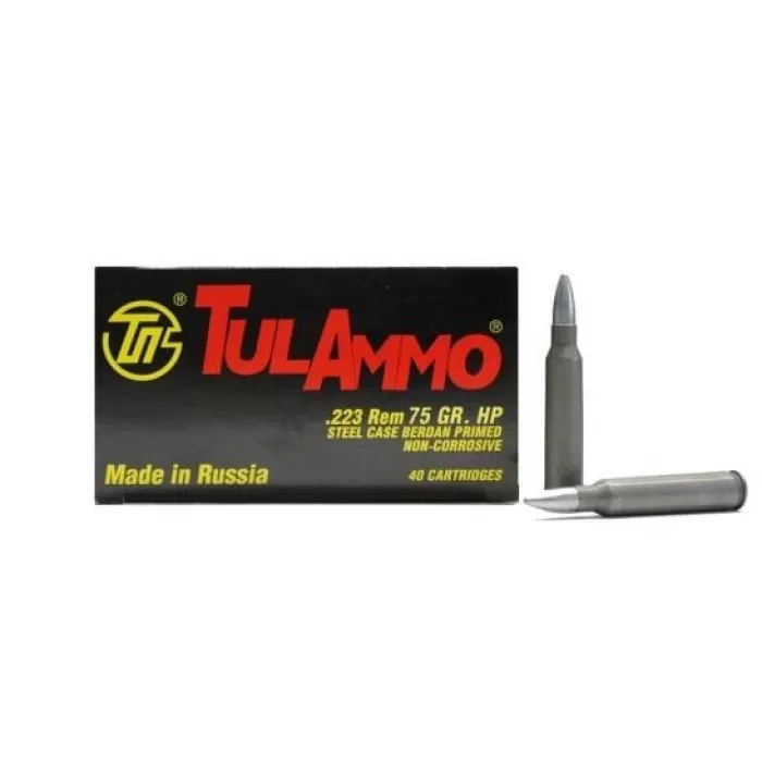Tulammo 223Rem 75Gr HP 40/25 TA223754 - Tulammo 223Rem 75Gr HP 40/25 TA223754 -