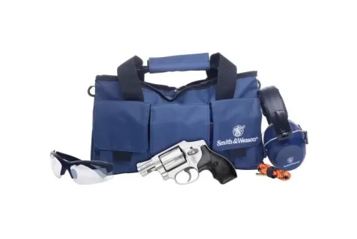 SMITH & WESSON 642 38SPL 1 7/8 SS REVOLVER & RANGE KIT