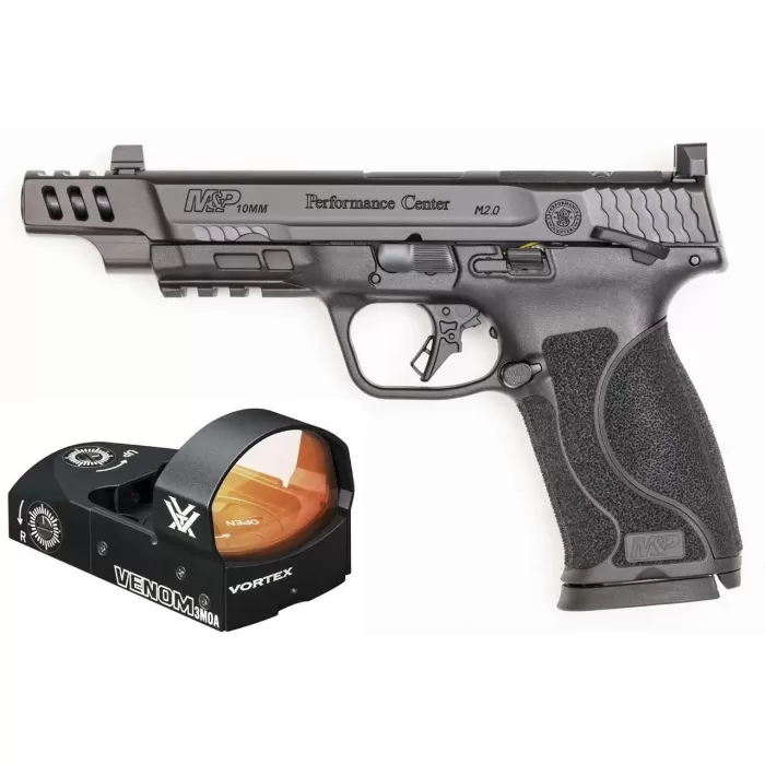 S&W M&P PC 10mm M2.0 5.6" 15rd Pistol, Black w/ Vortex Venom - 13973 S&W M&P PC 10mm M2.0 5.6" 15rd Pistol, Black w/ Vortex Venom - 13973