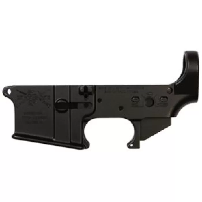 Sons OF Liberty Gun Works Angrypatriot Angry Patriot Stripped Lower Receiver Black Anodized Aluminum, Fits Mil-Spec Ar-15 Sons OF Liberty Gun Works Angrypatriot Angry Patriot Stripped Lower Receiver Black Anodized Aluminum, Fits Mil-Spec Ar-15