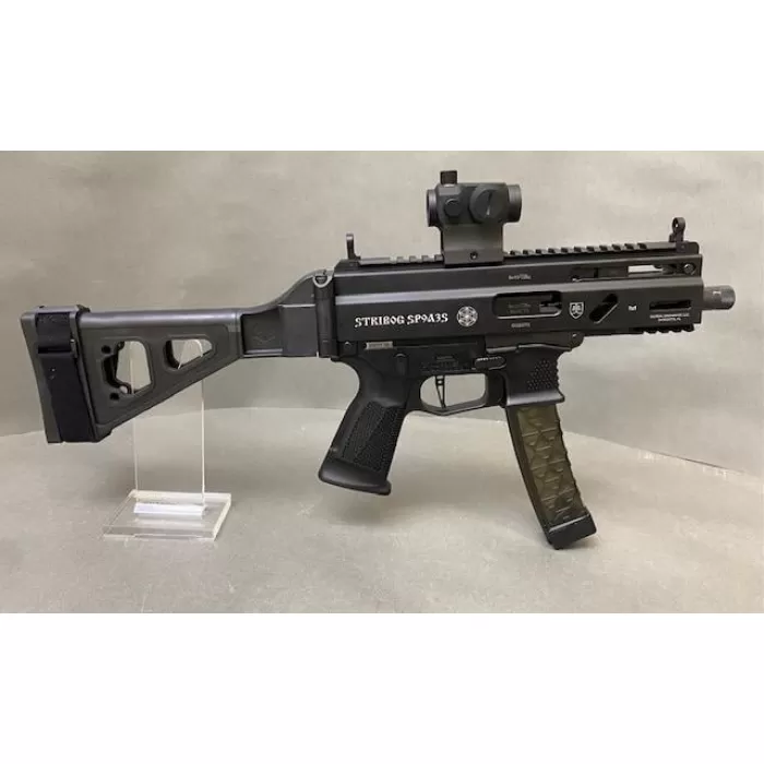 Grand Power Grand Power Stribog Sp9a3s, 9Mm, 5" Barrel, Folding Sbt Brace Black, (3) 30-Rd SP9A3S-SB Grand Power Grand Power Stribog Sp9a3s, 9Mm, 5" Barrel, Folding Sbt Brace Black, (3) 30-Rd SP9A3S-SB