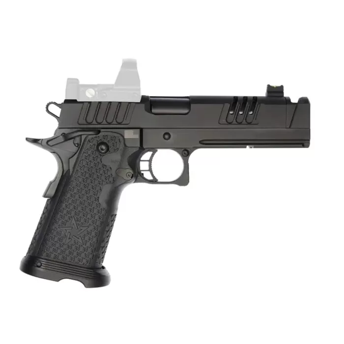 Staccato XC 9mm, 5" FlaTec Barrel, Dawson Fiber Optic Sights, DLC, 17rd/20rd Staccato XC 9mm, 5" FlaTec Barrel, Dawson Fiber Optic Sights, DLC, 17rd/20rd