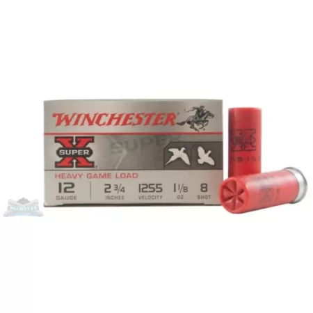Winchester 12ga 2.75" 1-1/8oz #8 Super-X heavy Game Load Ammunition 25rds - XU12H8