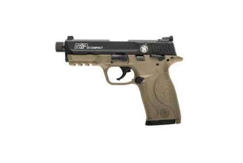 S&W MP22 Compact .22 LR 3.6" Pistol w/Threaded Barrel, FDE - 10242