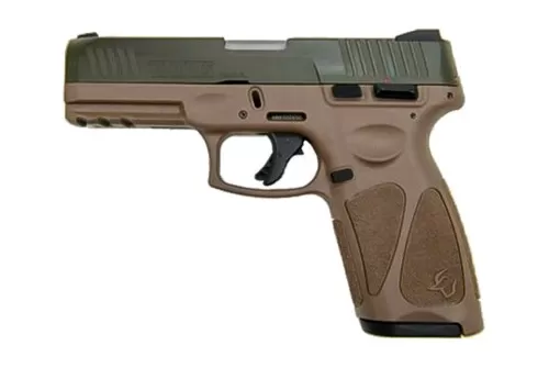 Taurus G3 9mm, 4" Barrel, Adj. Rear/White Dot Front, ODG/Brown, 15rd/17rd