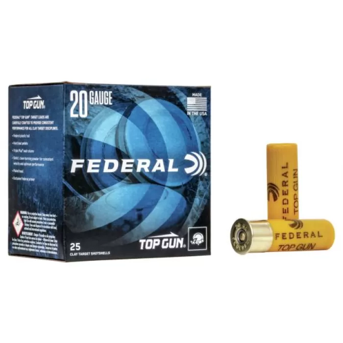 Federal 20ga 2.75" 2.5DE 7/8oz #9 Top Gun Ammunition 25rds - TG20 9 Federal 20ga 2.75" 2.5DE 7/8oz #9 Top Gun Ammunition 25rds - TG20 9