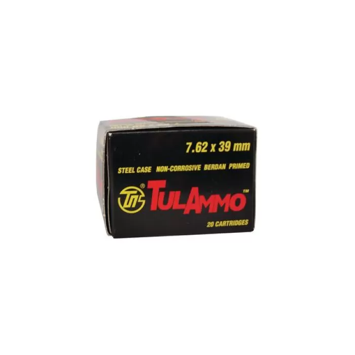 Tula 7.62x39mm 124gr HP Steel Case Ammunition 40rds - UL076211