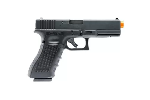 17 GEN4 Airsoft Pistol, Green Gas, Black, 20 rd Drop Free Magazine, Metal Slide, 290fps, 6mm Airsoft BB For Glock