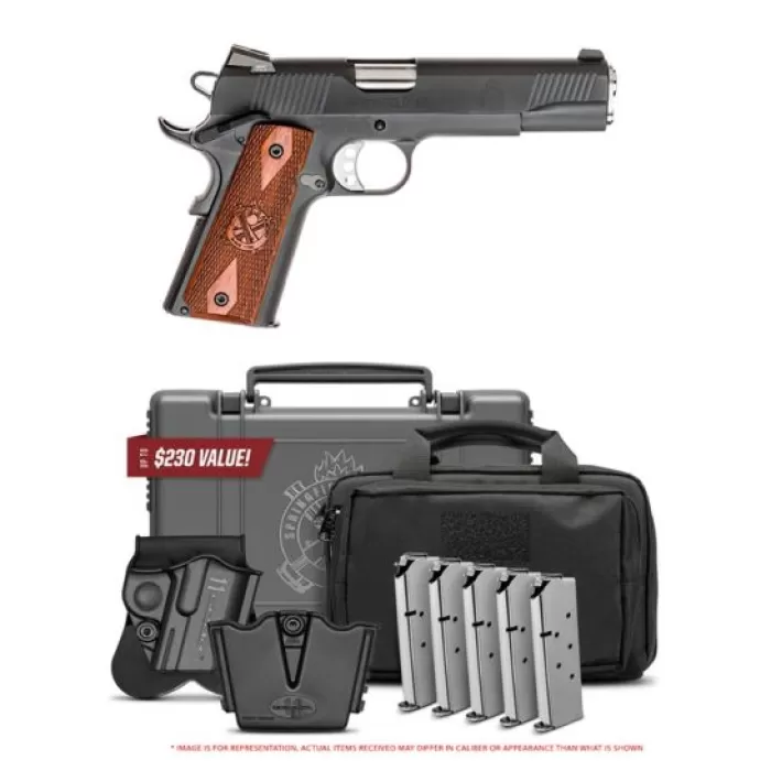 Springfield Armory 1911 Loaded .45 ACP Pistol w/ Gear Up Package, Parkerized - PX9109LIGU Springfield Armory 1911 Loaded .45 ACP Pistol w/ Gear Up Package, Parkerized - PX9109LIGU