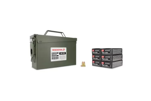 Winchester Defense 9mm Luger Ammo 147 Grain Jacketed Hollow Point Case of 500 (10 Boxes of 50)