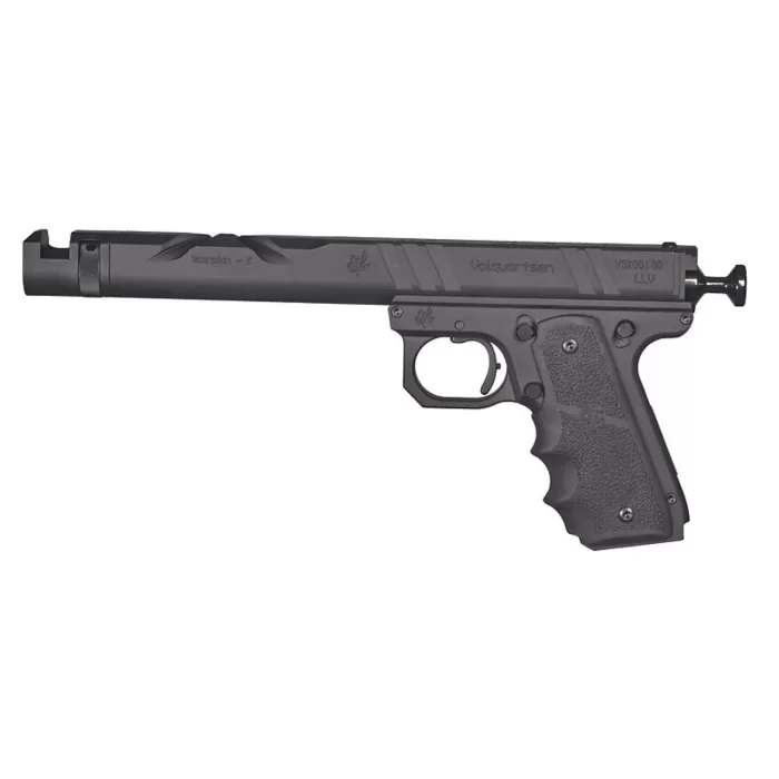 Volquartsen Scorpion-X .22 LR, 6" Barrel, Hogue Grips, Black, 10rd Volquartsen Scorpion-X .22 LR, 6" Barrel, Hogue Grips, Black, 10rd
