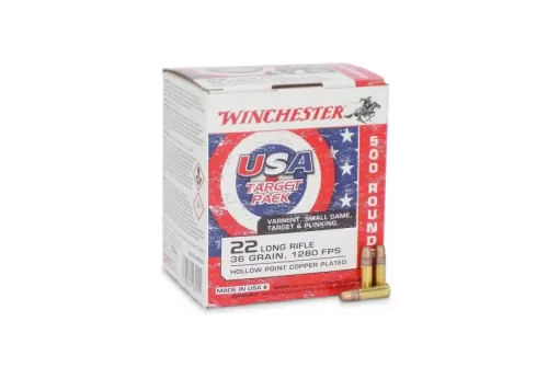 Winchester: USA .22 LR Copper Plated HP 36gr,  500/Box