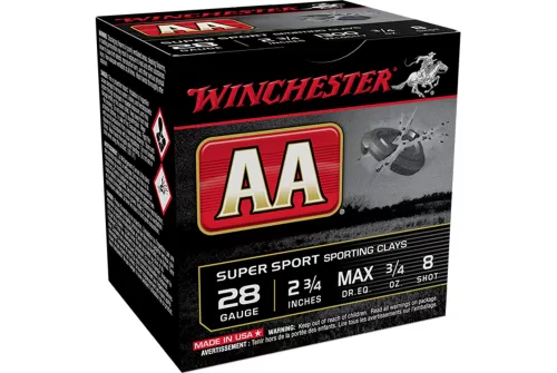 Winchester AA Sporting Clay 28 GA #8 25-Rounds 2.75"