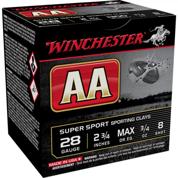Winchester AA Sporting Clay 28 GA #8 25-Rounds 2.75" Winchester AA Sporting Clay 28 GA #8 25-Rounds 2.75"