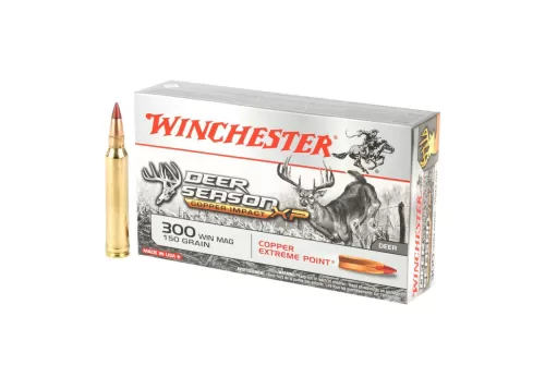 Winchester Ammunition Deer Season XP Copper Impact 300 Win 150 Grain Poly Tip Lead Free California Certified Nonlead Ammunition Rifle Ammo - 20 Rounds - Dirty Bird Industries