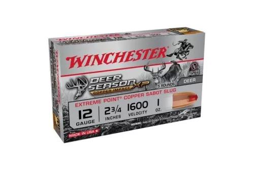 Winchester Deer Season 2.75" 1 oz 12 Gauge Sabot Slug 5 Rounds - X12DSLF