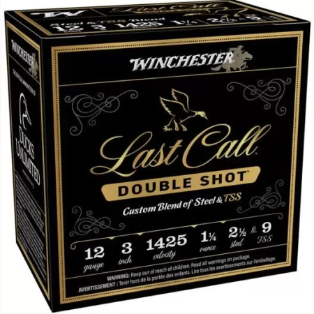 Winchester Last Call Double Shot 12 Ga, 3" 1 1/4oz 2.5/9TSS Shot 25 Per Box