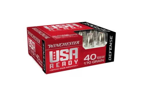 Winchester USA Ready Brass .40 SW 155-Grain 20-Rounds HP