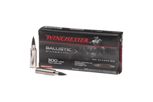 Winchester 300 WSM 180gr Ballistic SilverTip Tifle Ammunition - SBST300SA