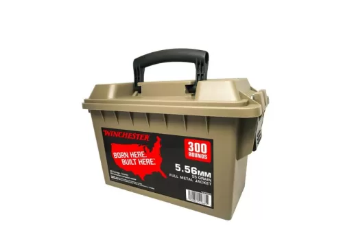 Winchester Ammo WW556CL 5.56 NATO 55 GR Full Metal Jacket FMJ 300rd Can