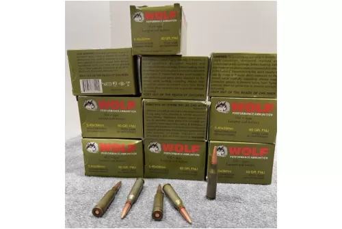 WOLF 5.45X39 60GR, FMJ, STEEL CASE, 30 RDS - Dirty Bird Industries