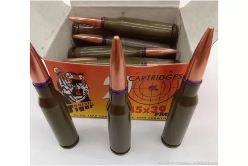 WOLF GOLDEN TIGER 5.45X39, 59GR, FMJ STEEL CASE, 20 RDS - Dirty Bird Industries