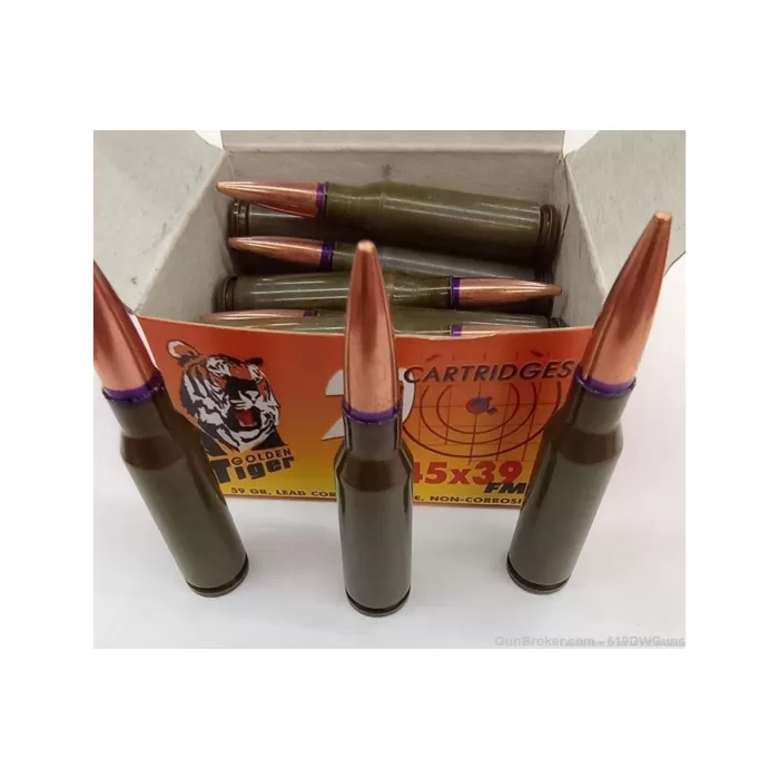 WOLF GOLDEN TIGER 5.45X39, 59GR, FMJ STEEL CASE, 20 RDS - Dirty Bird Industries WOLF GOLDEN TIGER 5.45X39, 59GR, FMJ STEEL CASE, 20 RDS - Dirty Bird Industries