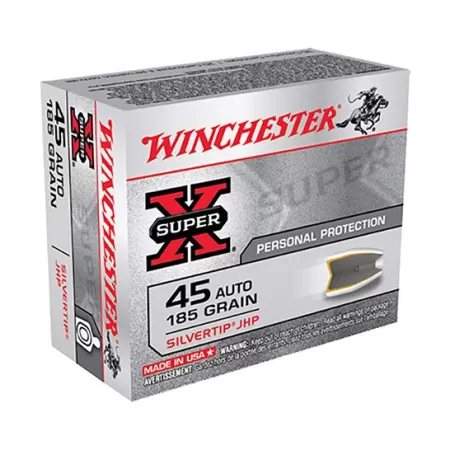 Winchester 45 Auto/ACP 185gr SilverTip Hollow Point Ammunition 20rds - X45ASHP2