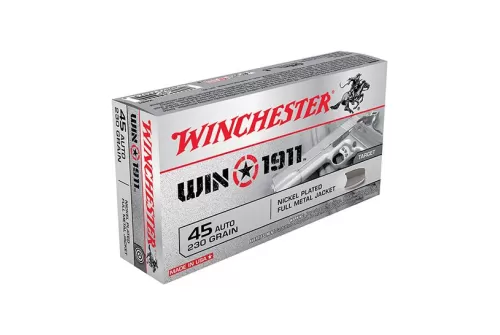 Winchester 45 ACP 230gr FMJ "1911" Ammunition 50rds -X45T